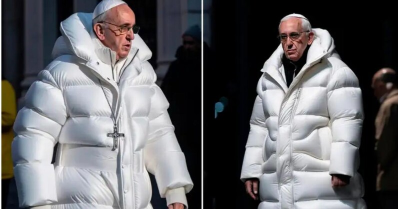You are currently viewing Opinion: The AI pope coat is the shape of hyperreality to come
<span class="bsf-rt-reading-time"><span class="bsf-rt-display-label" prefix=""></span> <span class="bsf-rt-display-time" reading_time="6"></span> <span class="bsf-rt-display-postfix" postfix="min read"></span></span><!-- .bsf-rt-reading-time -->