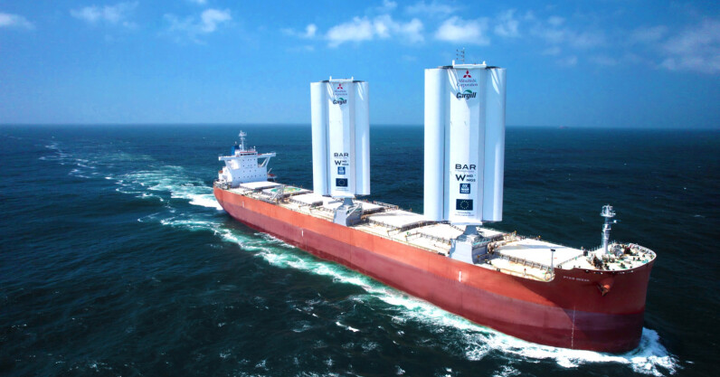 You are currently viewing Cargo ship retrofitted with ‘WindWings’ charters course for greener voyages
<span class="bsf-rt-reading-time"><span class="bsf-rt-display-label" prefix=""></span> <span class="bsf-rt-display-time" reading_time="1"></span> <span class="bsf-rt-display-postfix" postfix="min read"></span></span><!-- .bsf-rt-reading-time -->